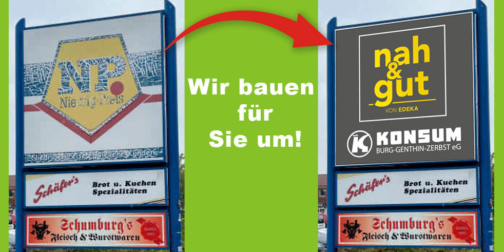 Wir bauen für Sie um!