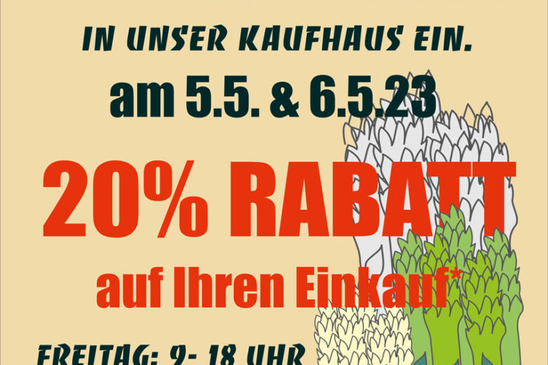 Spargelfest in Zerbst mit 20% Rabatt