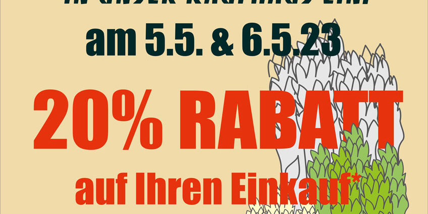 Spargelfest in Zerbst mit 20% Rabatt