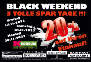 BLACK WEEKEND 2032 3 TOLLE SPAR TAGE!!!