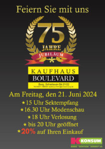 Kaufhaus Boulevard Burg wird 75 Jahre
