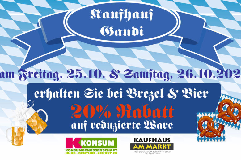 Aktion Kaufhaus In Gommern 10-2024 Aktion Kaufhaus In Gommern 10-2024
