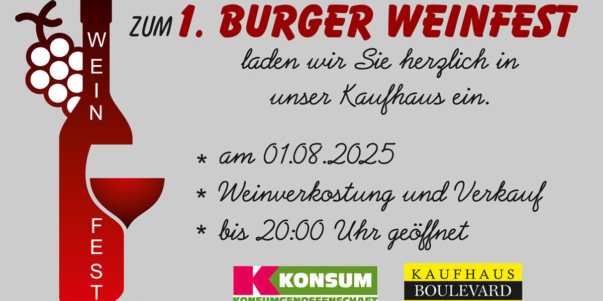 1. Weinfest in Burg 1. Weinfest in Burg